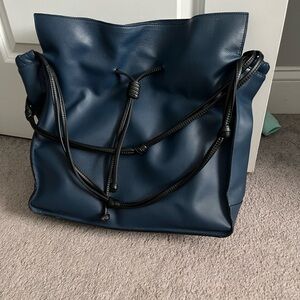 Von Holzhausen Technik leather shopper in denim